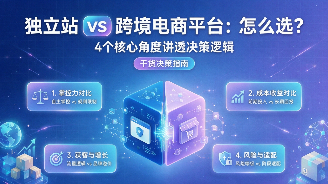 独立站和跨境电商平台怎么选?4个角度讲清楚(图1) 独立站和跨境电商平台怎么选?4个角度讲清楚