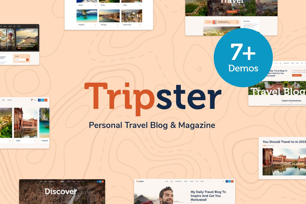 干净时尚旅行旅游WordPress主题新闻博客企业网站制作模板