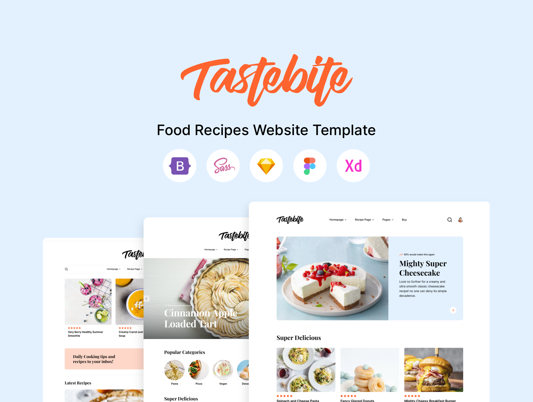 响应式食品饮食网站开发模板食谱网站模板