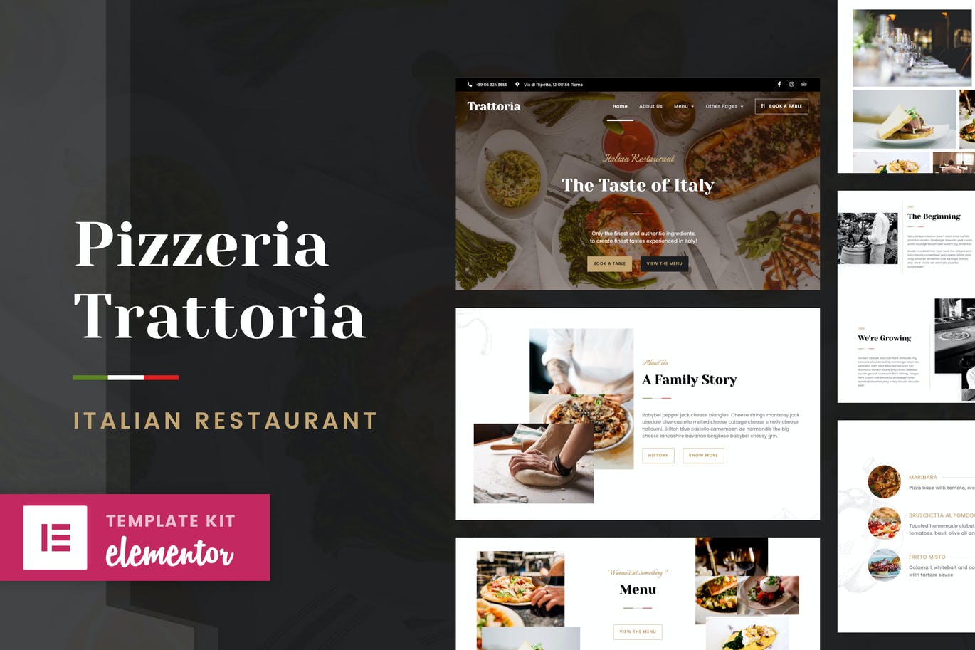 意大利披萨面店餐厅加盟公司网站制作WordPress主题模板