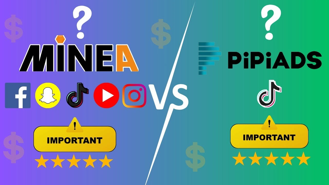 Minea vs Pipiads 2026：哪个TikTok广告间谍工具更适合你？