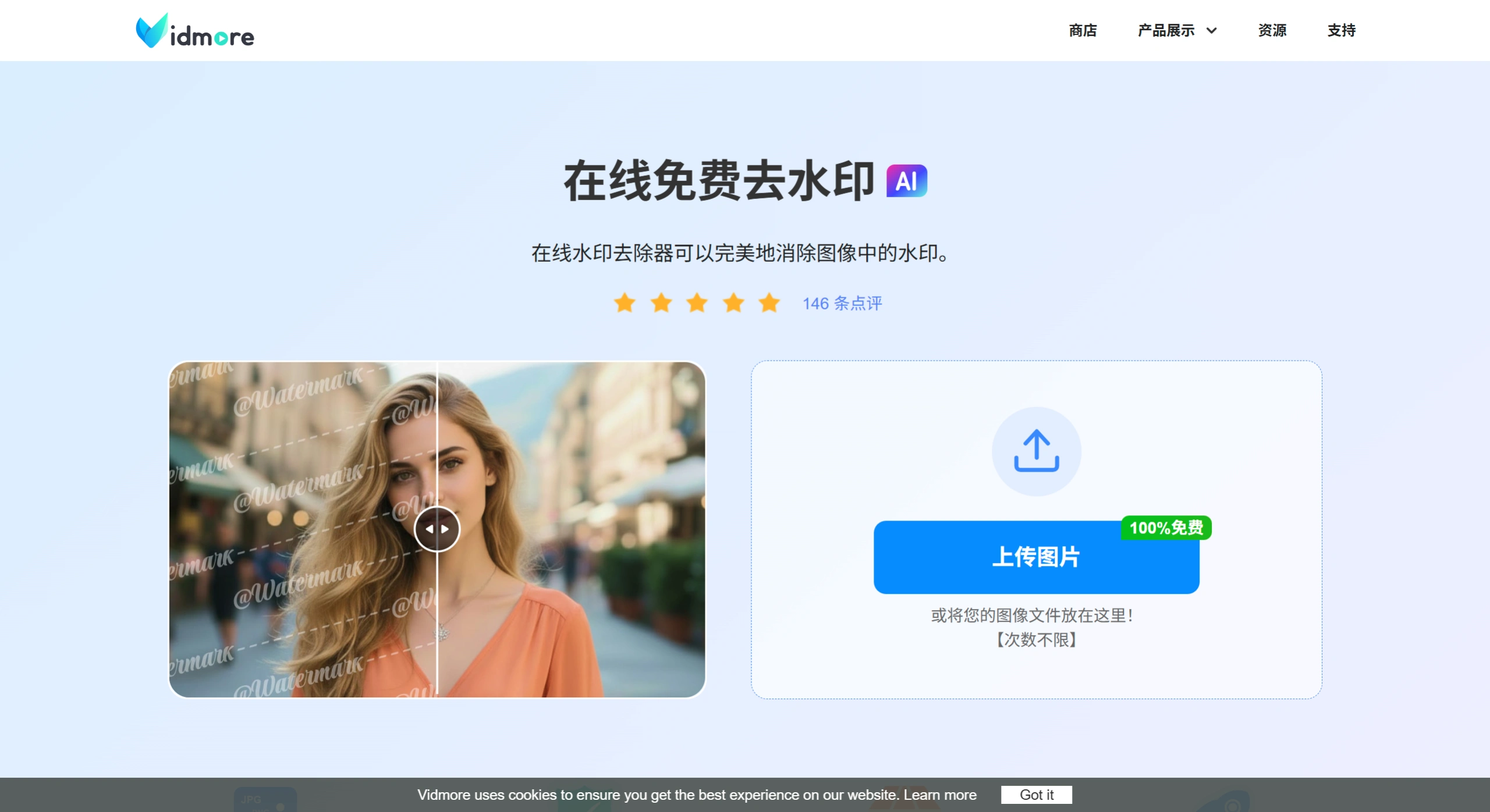 VidMore去水印官网截图