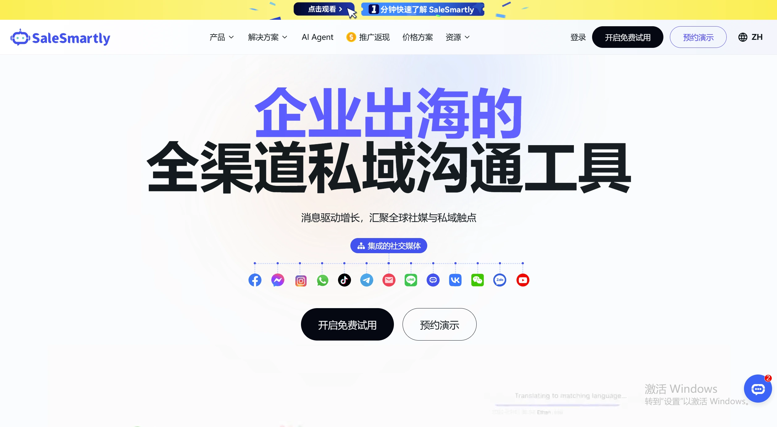 SaleSmartly官网截图