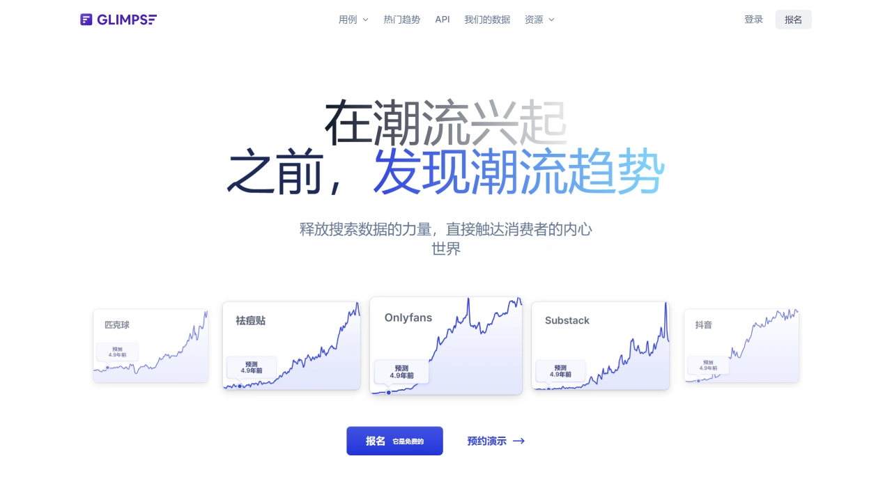 Glimpse(图1) Glimpse - Discover Trends Before They’re Trending - meetglimpse.com
