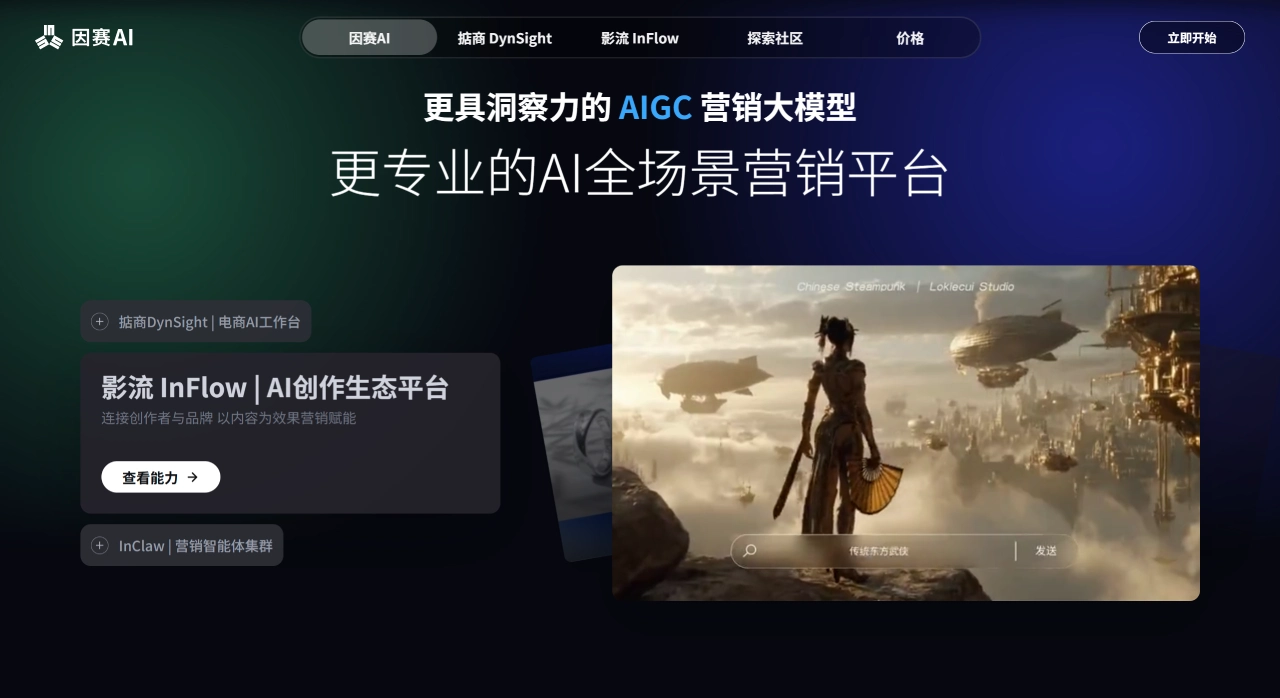 因赛AI - AI营销内容创作平台 - www.insight-aigc.com