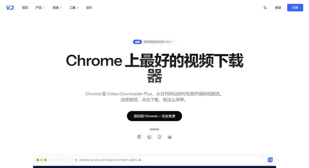 Video Downloader Plus(图1) Video Downloader Plus - 从任何网站下载视频的最佳 Chrome 扩展 - Video Downloader Pl_ - vidow.io.webp