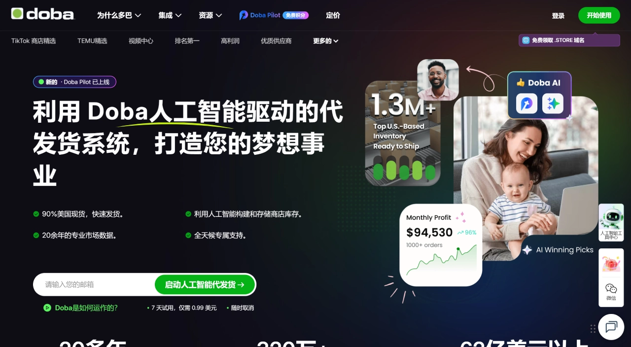 Doba(图1) Doba - 老牌一件代发平台 - www.doba.com