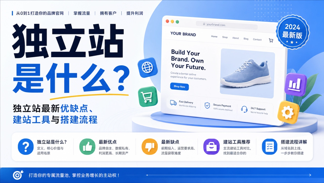 独立站是什么？独立站最新优缺点、建站工具与搭建流程