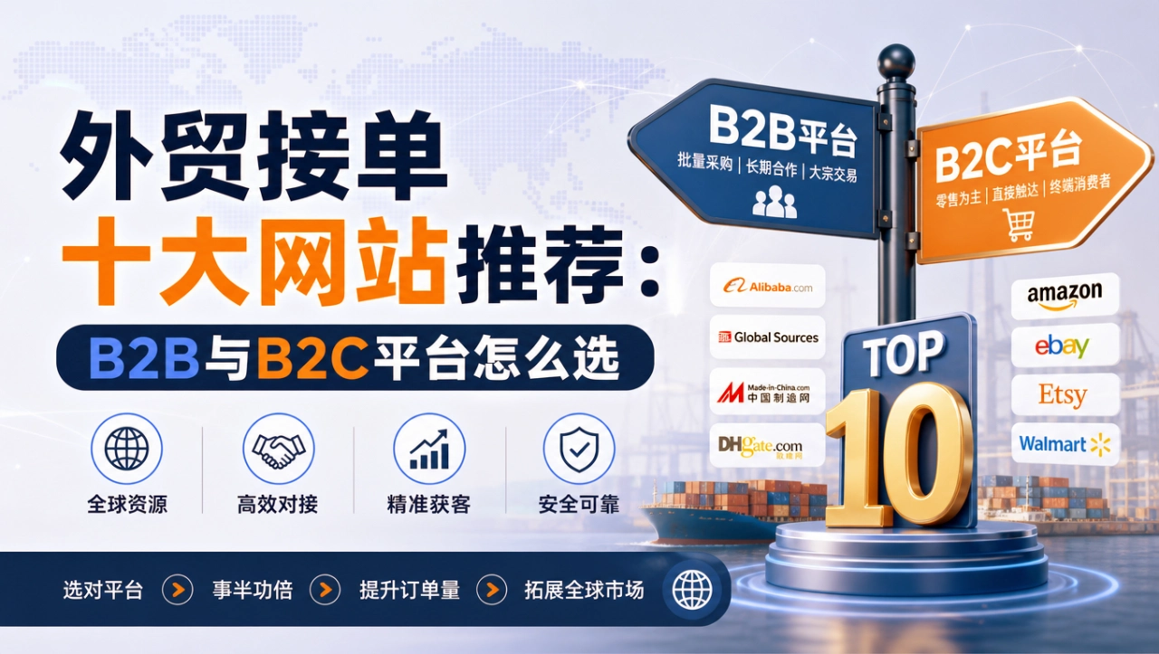 外贸接单十大网站推荐:B2B与B2C平台怎么选?(图1) 外贸接单十大网站推荐:B2B与B2C平台怎么选?
