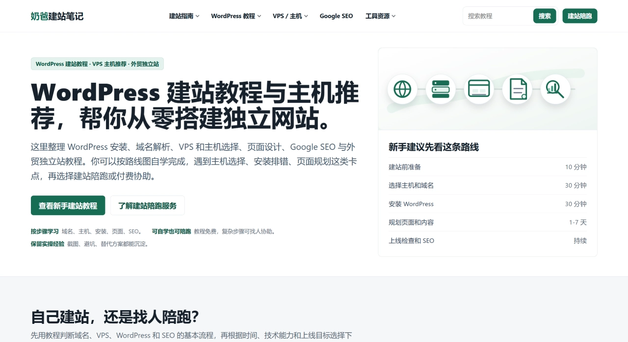 奶爸建站笔记(图1) 奶爸建站笔记